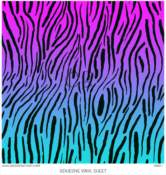 Zebra 1 Printed Vinyl Sheet