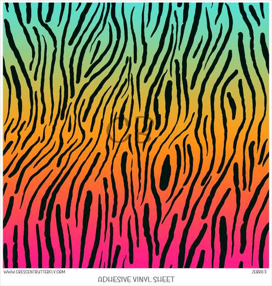 Zebra 3 Printed Vinyl Sheet