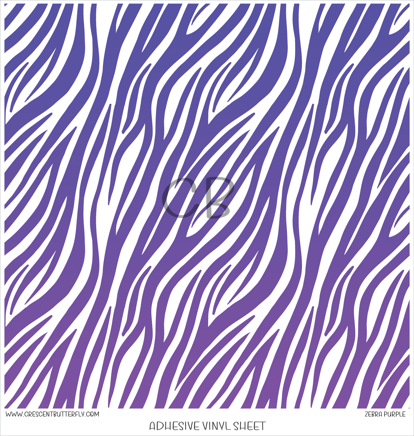 Zebra Purple Printed Vinyl Sheet