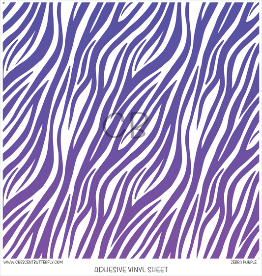 Zebra Purple Printed Vinyl Sheet