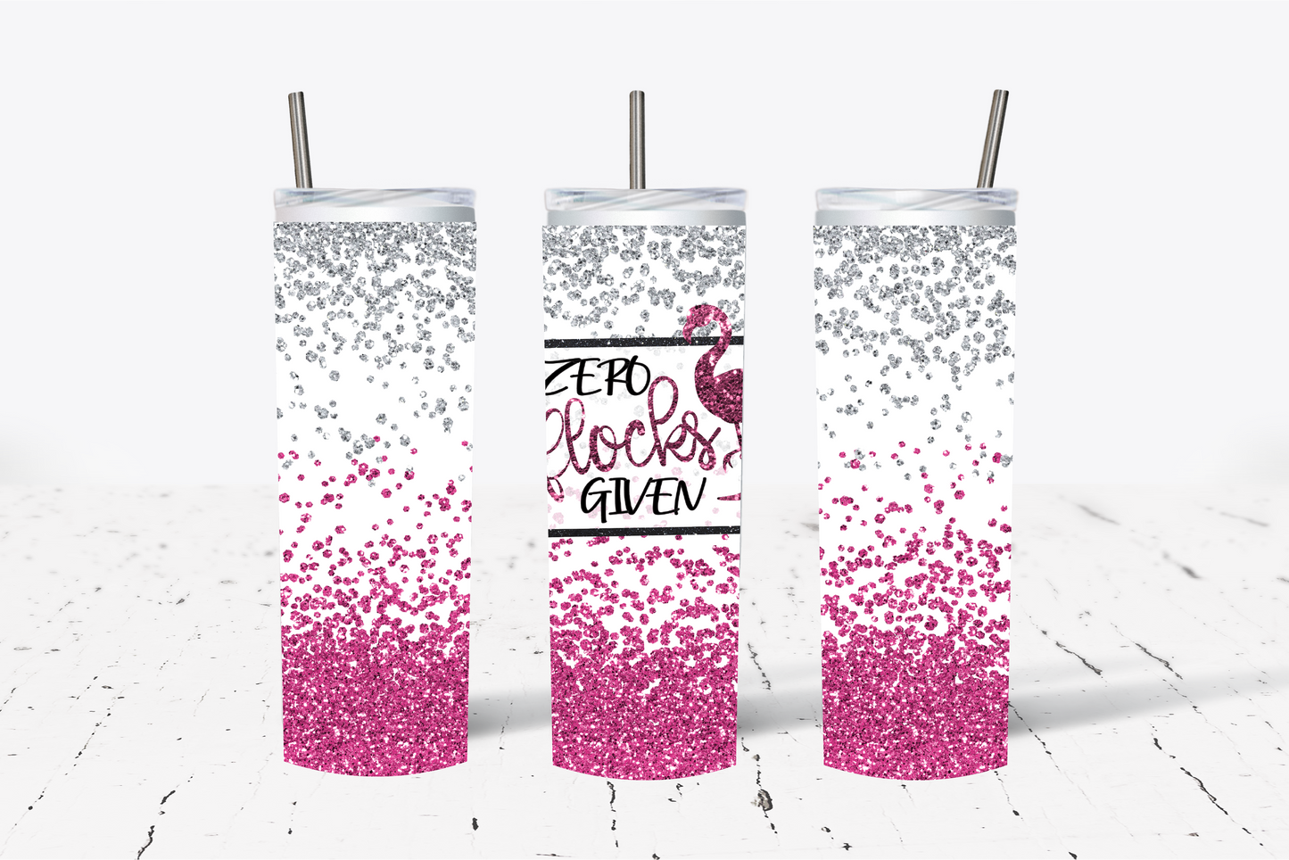 Zero Flocks Given Sublimation Tumbler