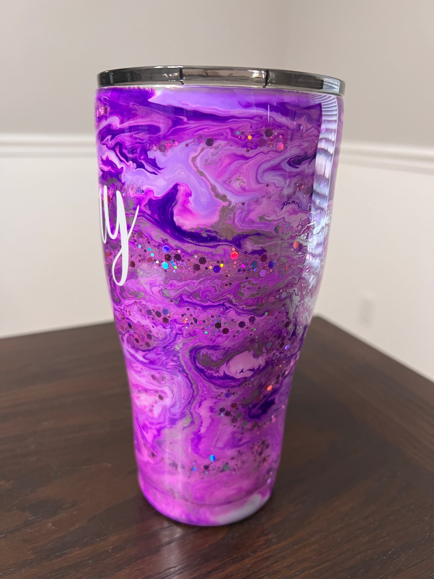 Amethyst Sparkle 30oz Modern Curve Tumbler-Pre Made-RTS