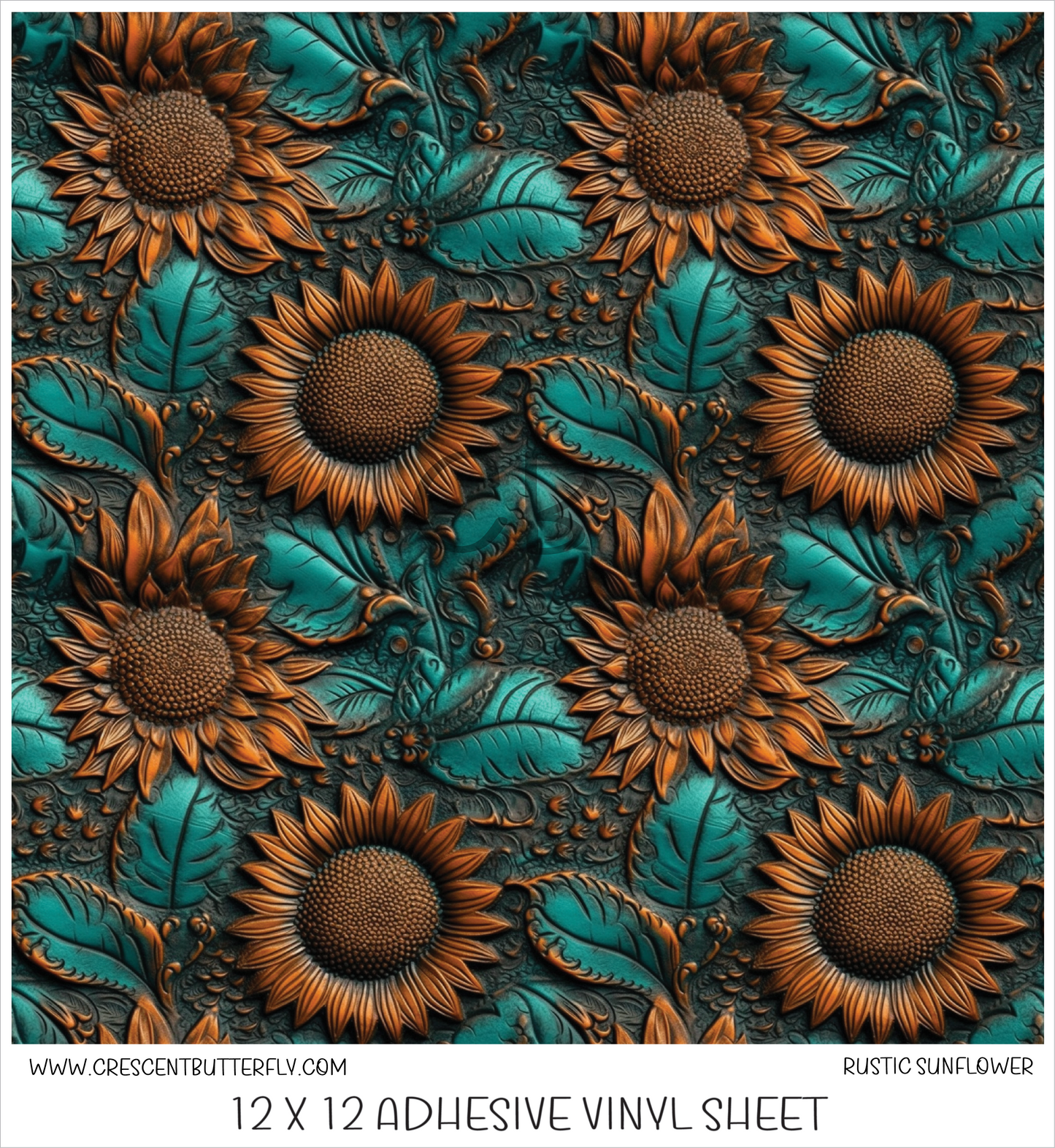 Rustic Sunflower Printed Vinyl Sheet