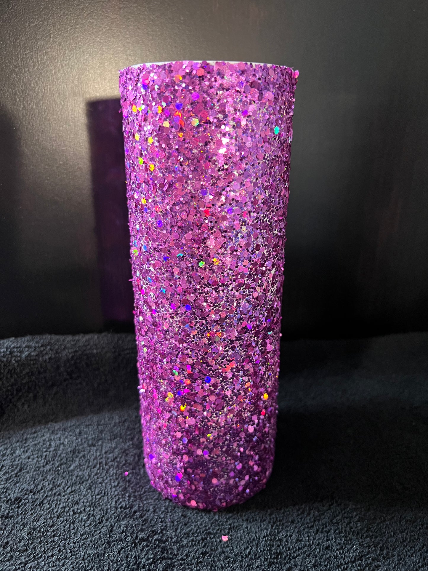 Premade 6 Purple Glitter -20oz Skinny Tumbler-Pre Made-RTS