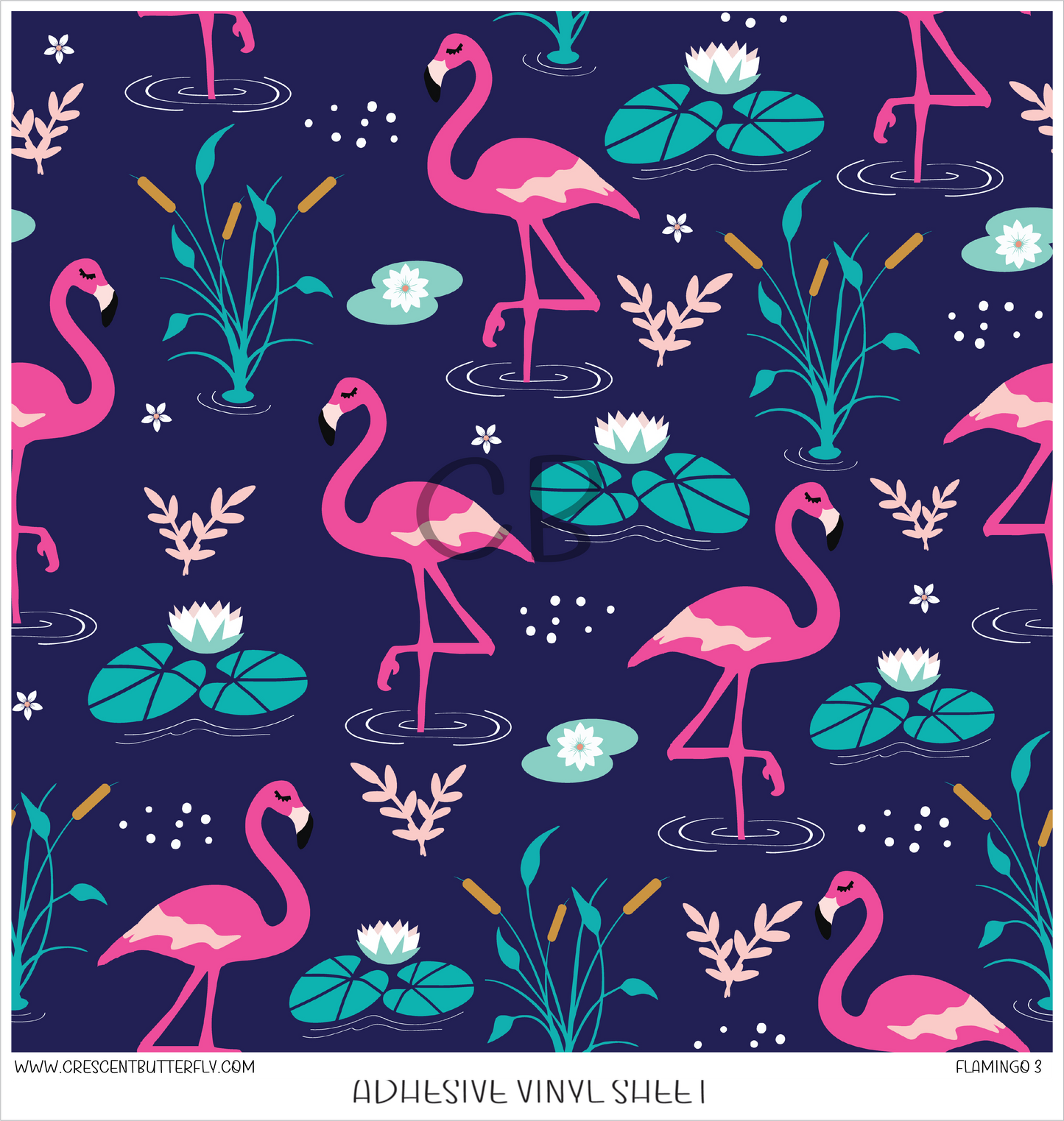 Flamingo 3 Printed Vinyl Sheet