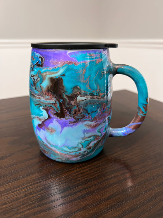 Turquoise Dream Handmade Custom Epoxy Tumbler