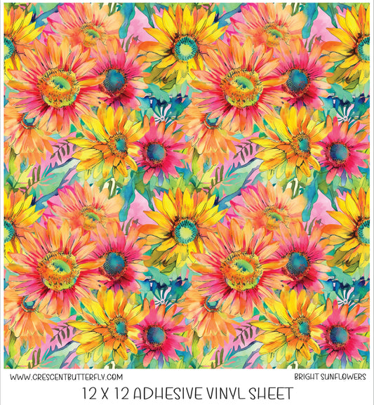 Bright Sunflowers Printed Vinyl Sheet