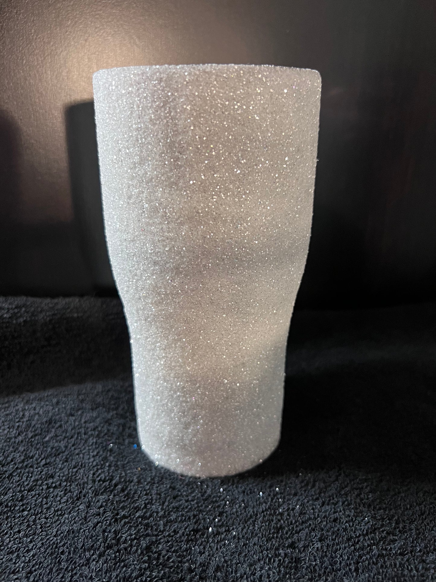 Premade White Glitter 20oz Modern Curve Tumbler-Pre Made-RTS