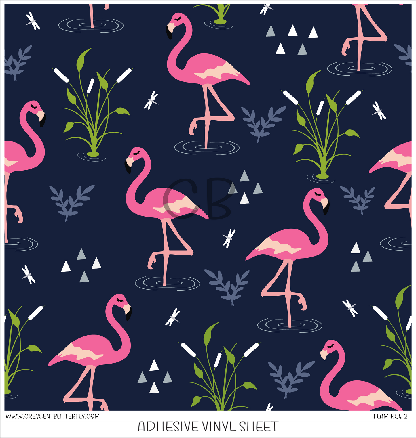 Flamingo 2 Printed Vinyl Sheet