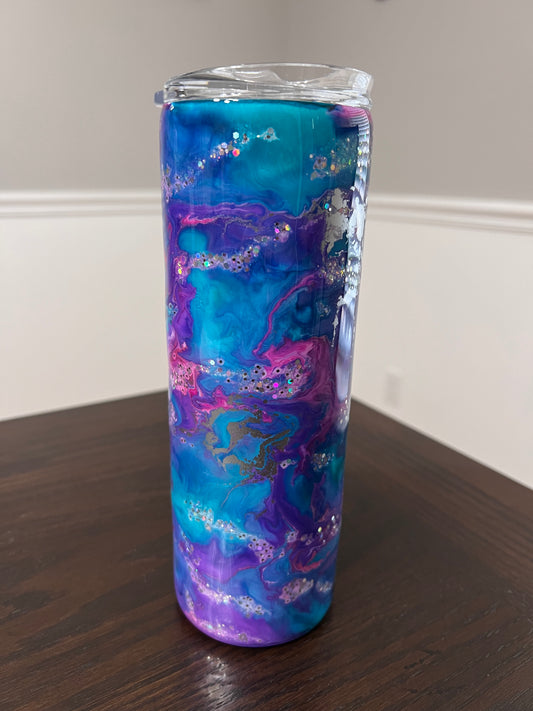 Unicorn Kisses 20oz Skinny Tumbler-Pre Made-RTS