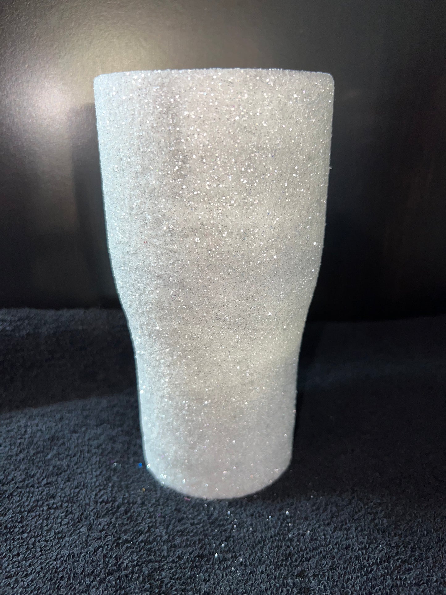 Premade White Glitter 20oz Modern Curve Tumbler-Pre Made-RTS