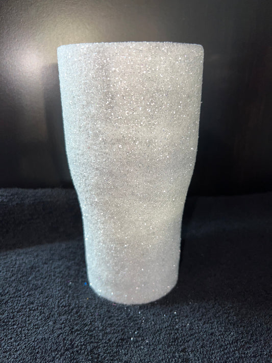 Premade White Glitter 20oz Modern Curve Tumbler-Pre Made-RTS