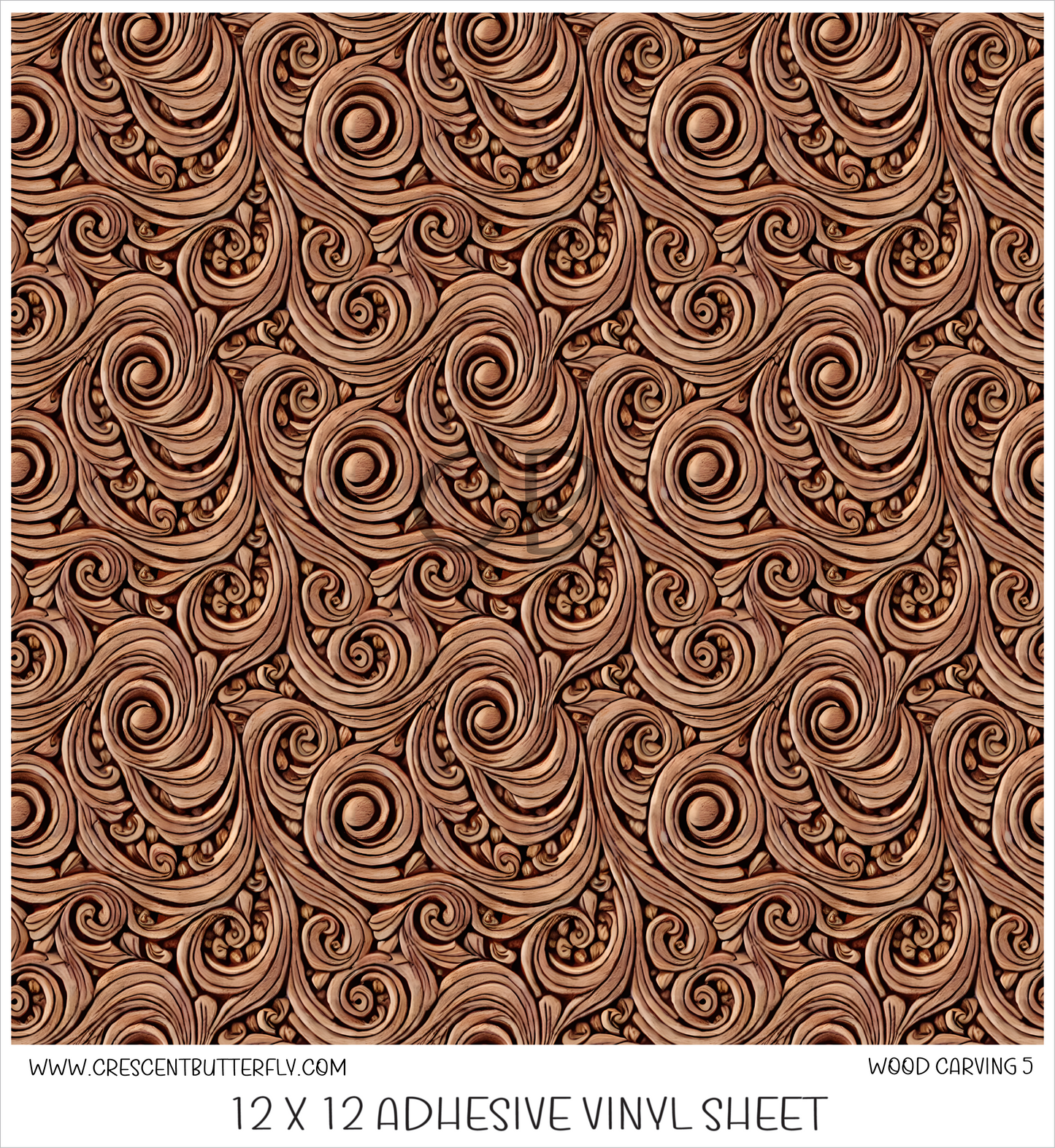 Wood Carving 5 Printed Vinyl Sheet