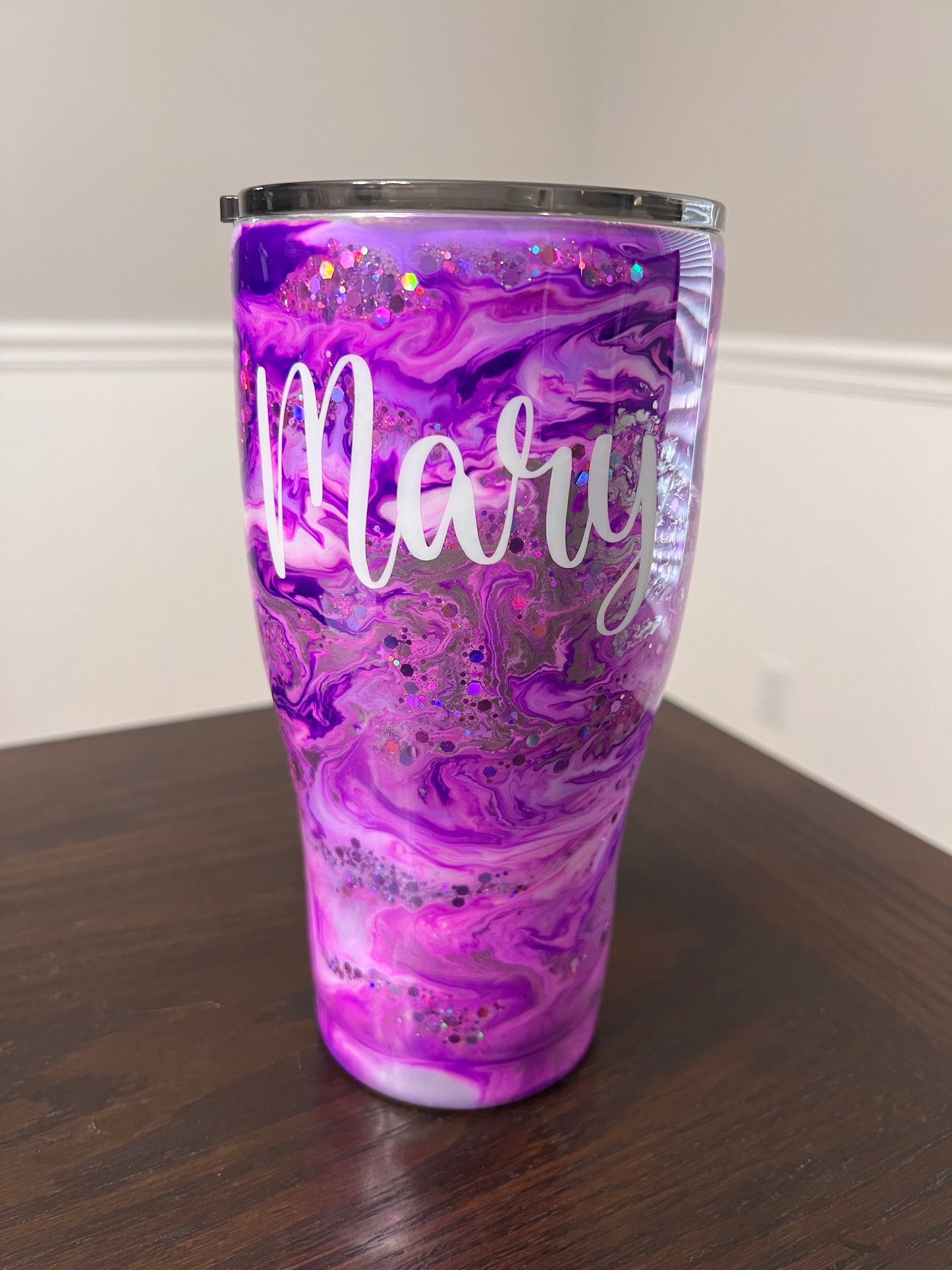 Amethyst Sparkle 30oz Modern Curve Tumbler-Pre Made-RTS