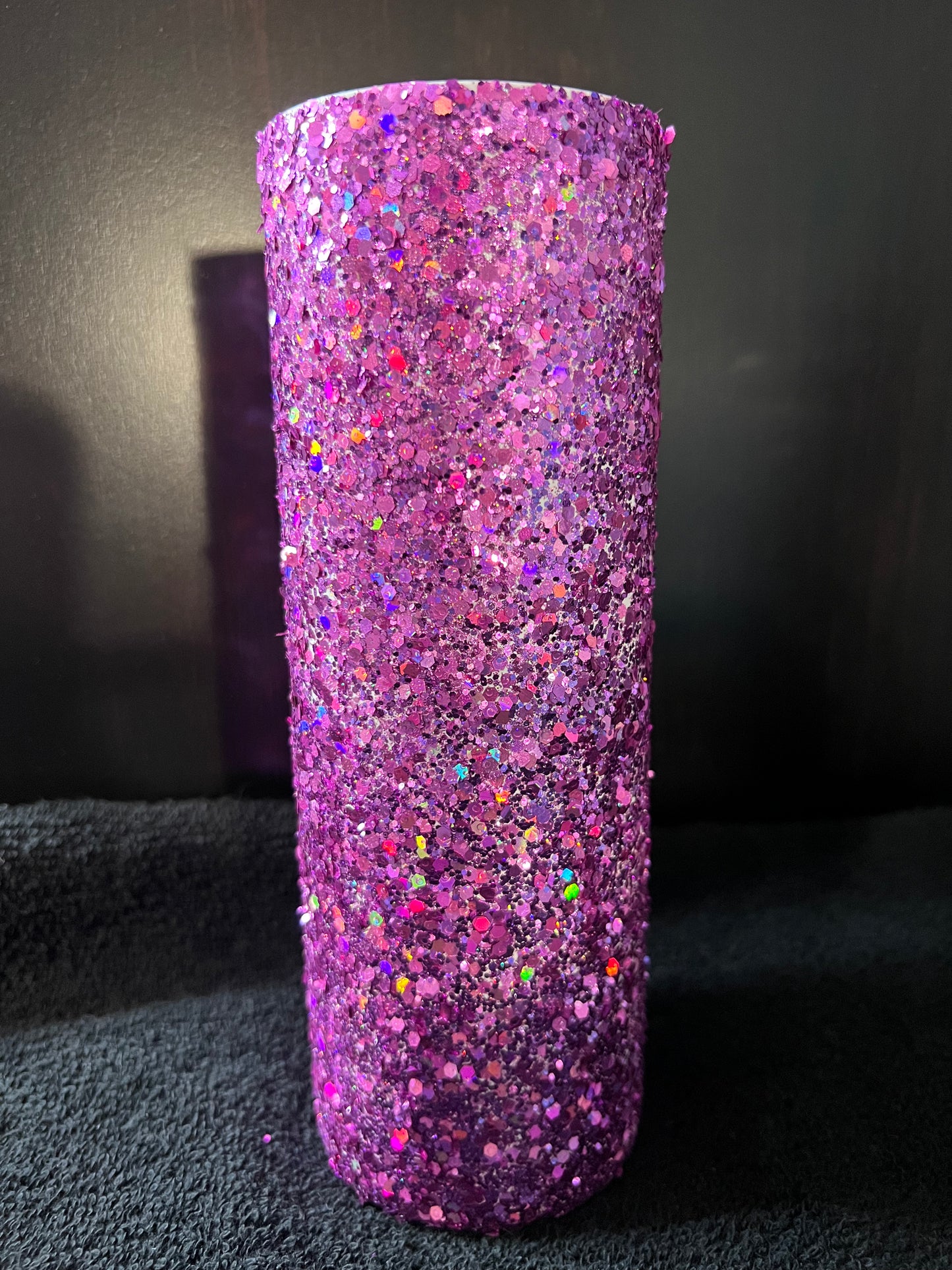 Premade 6 Purple Glitter -20oz Skinny Tumbler-Pre Made-RTS