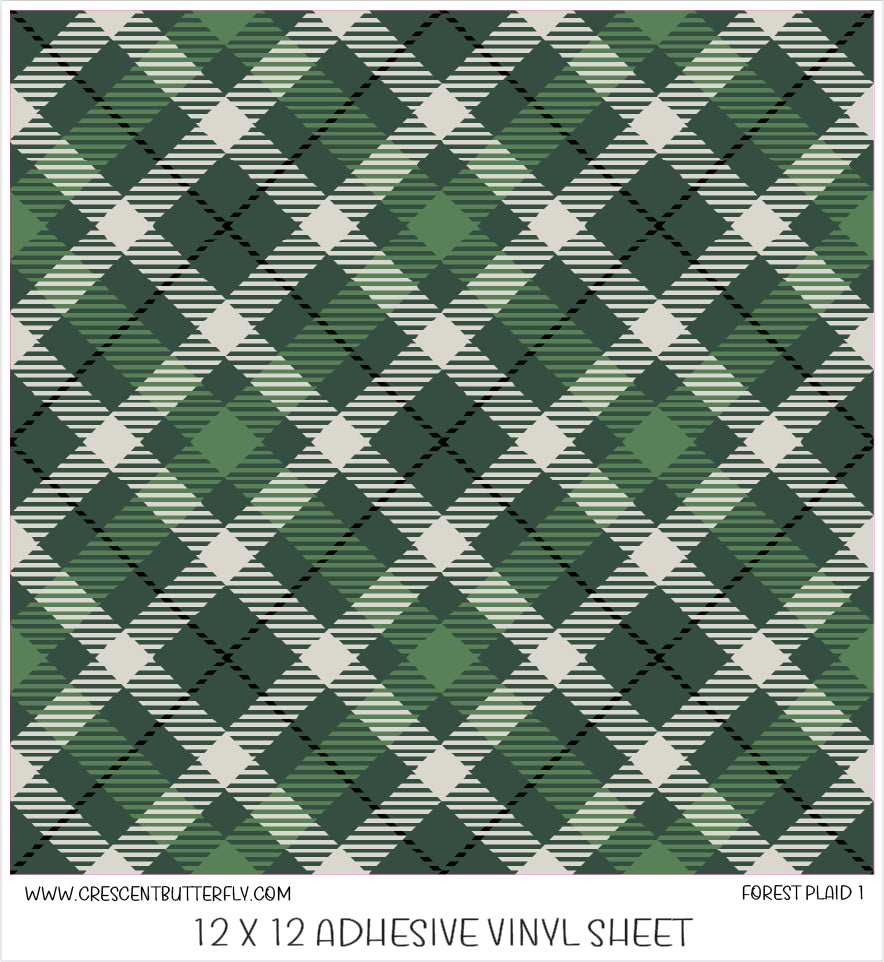 Forest Plaid 1 Printed Vinyl Sheet