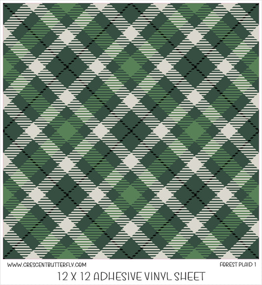 Forest Plaid 1 Printed Vinyl Sheet