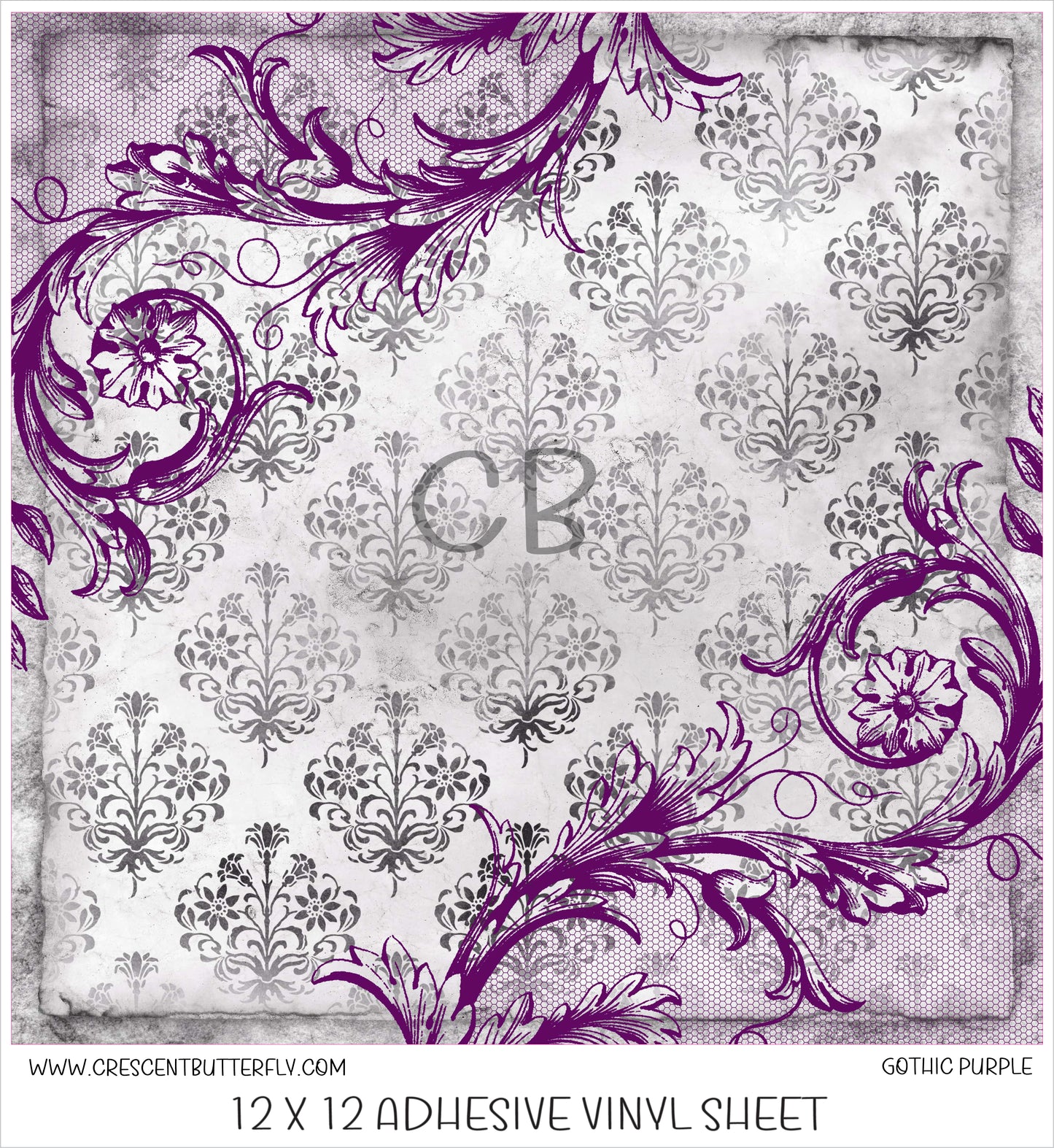 Gothic Purple Printed Vinyl Sheet