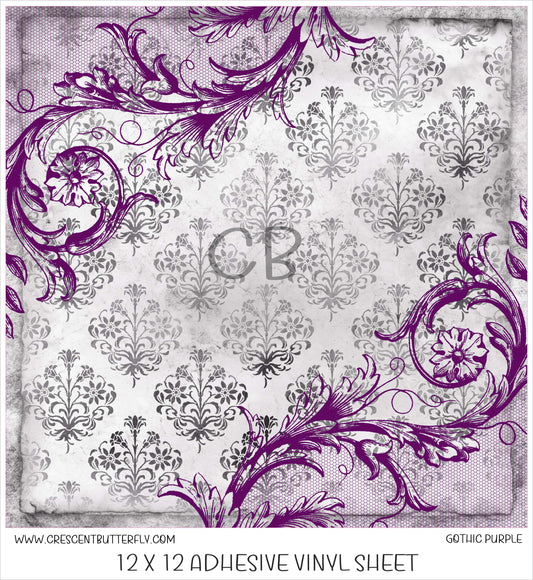 Gothic Purple Printed Vinyl Sheet