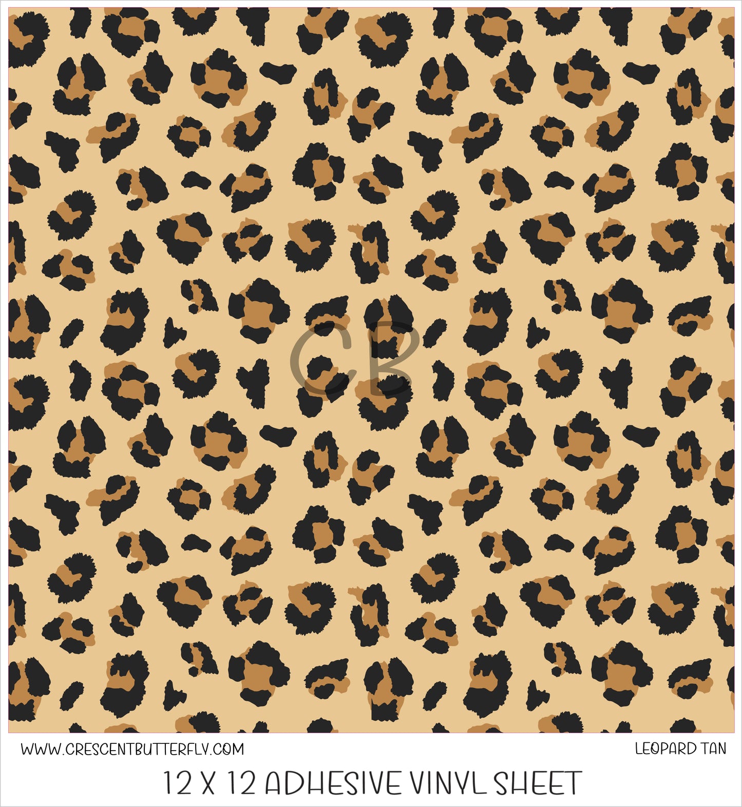 Leopard Tan Printed Vinyl Sheet