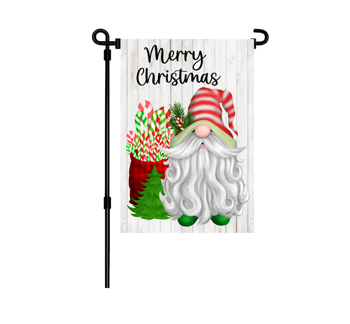 Merry Christmas Gnome Garden Flag