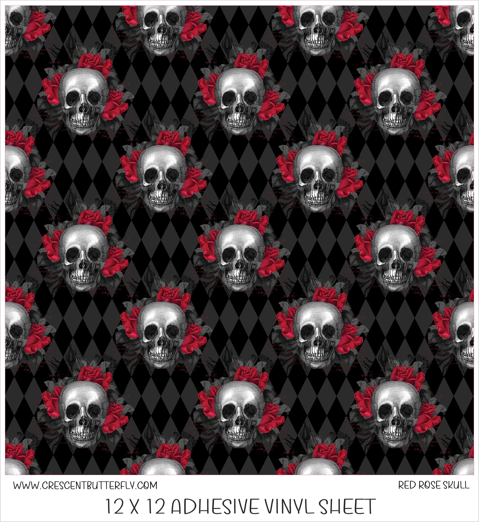 Red Rose Skull