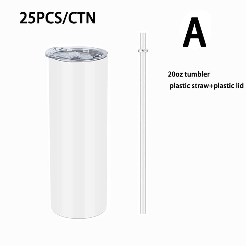 20oz 25pack Stainless Steel Straight skinny sublimation blanks Tumbler