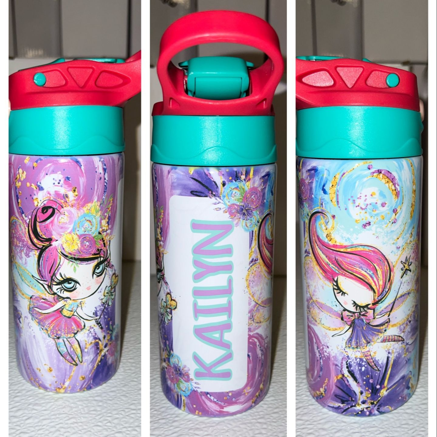 25pack USA Warehouse bulk 12oz Straight Sublimation Kids Flip Top Tumblers Kids Water Bottle