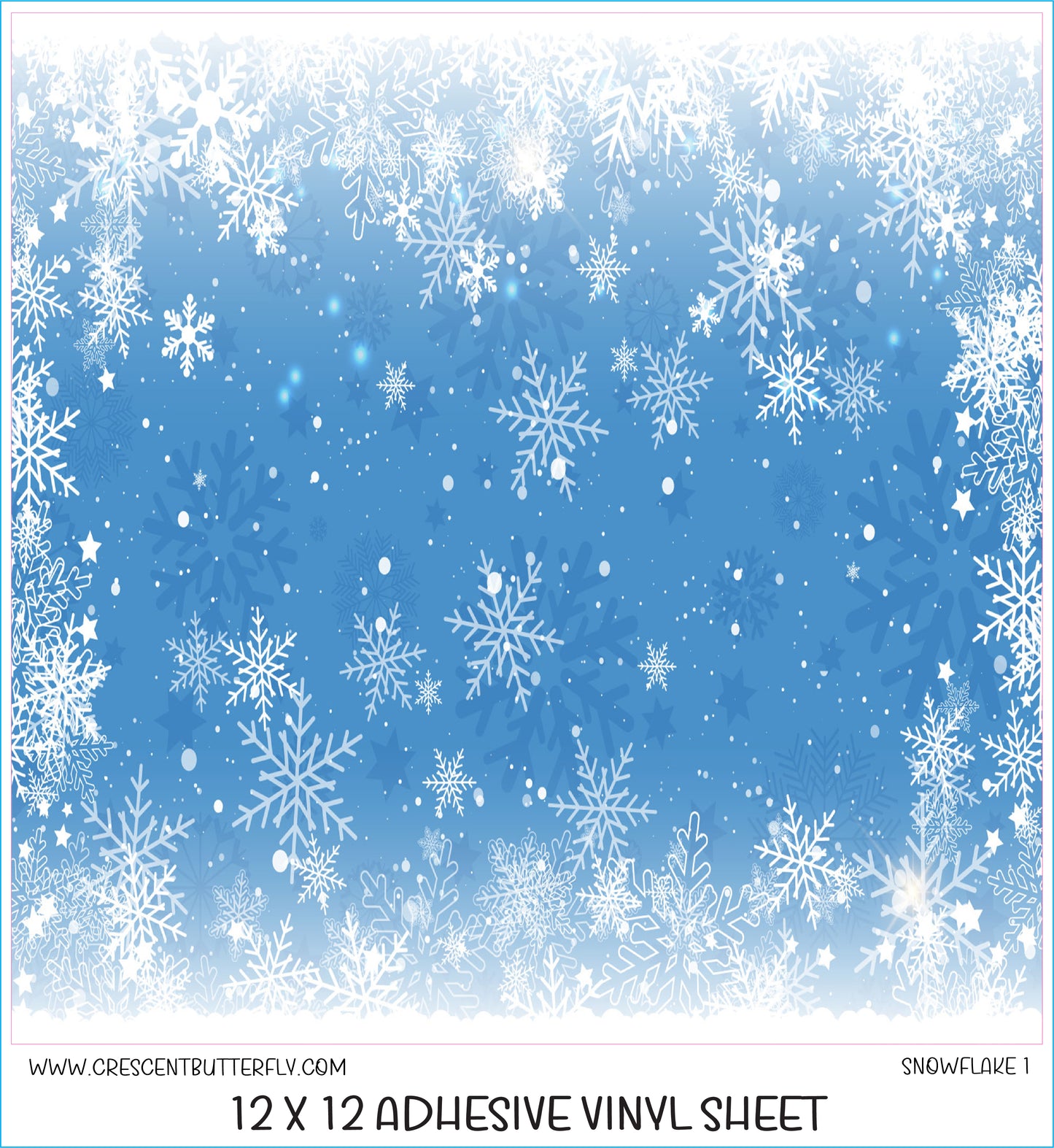 Snowflake 1 Printed Vinyl Sheet