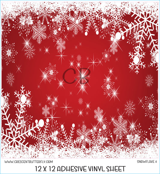 Snowflake 4 Printed Vinyl Sheet