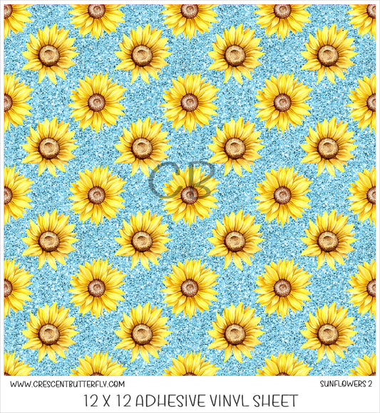 Sunflowers 2 Printed Vinyl Sheet