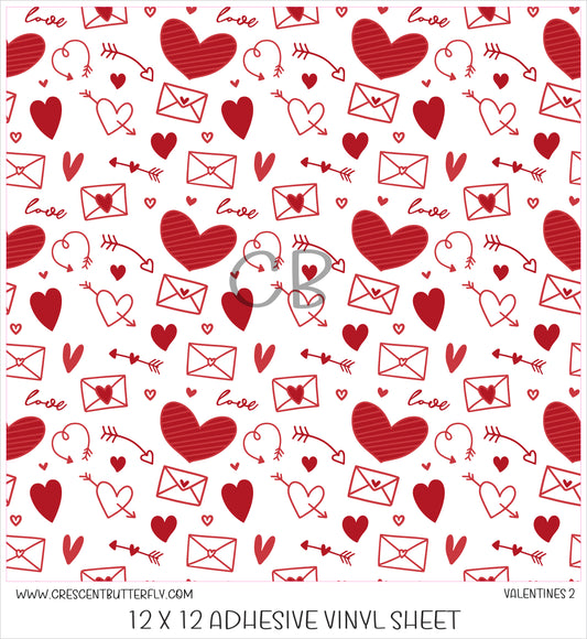 Valentines 2 Printed Vinyl Sheet