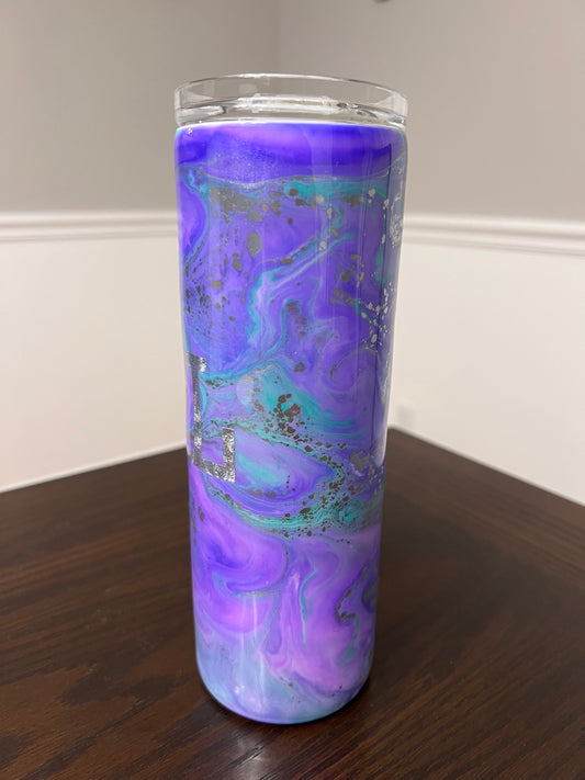 Lavender Meadow 20oz Skinny Tumbler-Pre Made-RTS