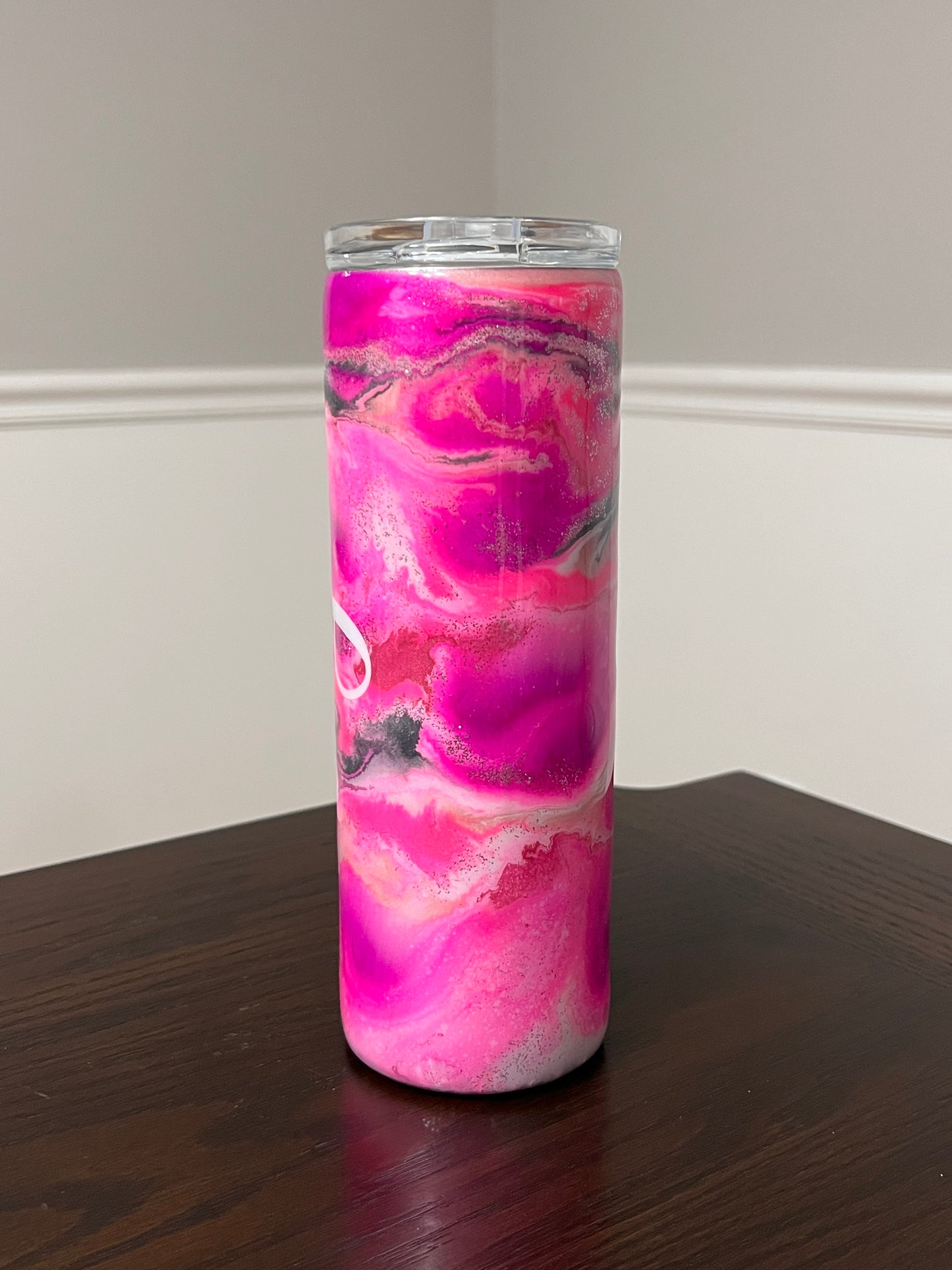 Pink and Dreamy 20oz Skinny Tumbler-Pre Made-RTS