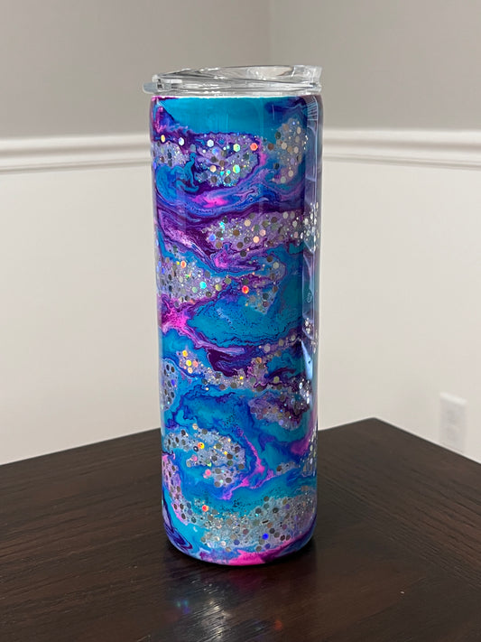 Unicorn Sparkles 20oz Skinny Tumbler-Pre Made-RTS