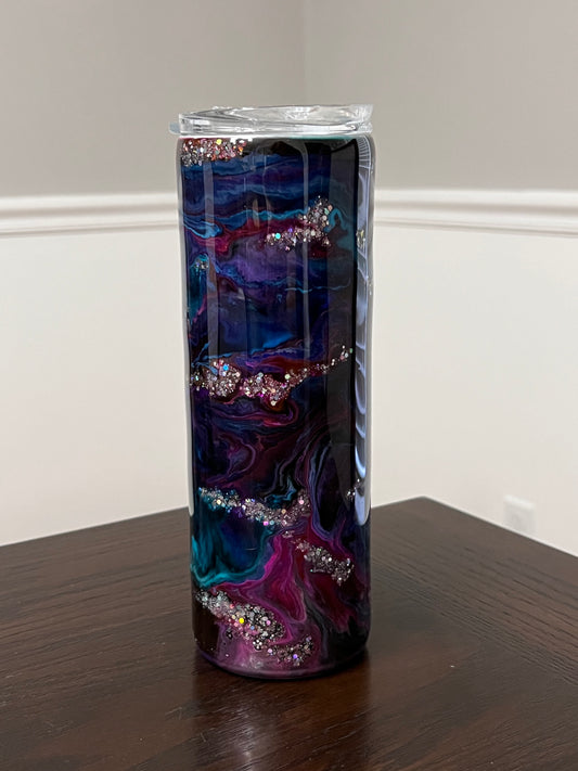 Midnight Galaxy 20oz Skinny Tumbler-Pre Made-RTS