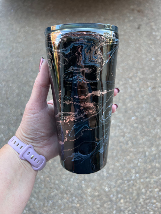 Black Marble 20oz Regular Tumbler-Pre Made-RTS