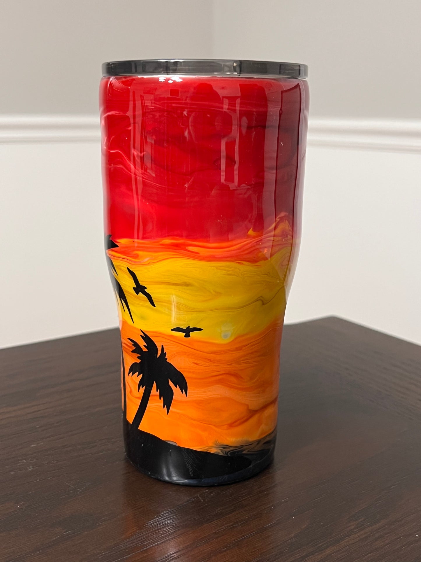 Sunset Palms 20oz Modern Curve Tumbler-Pre Made-RTS