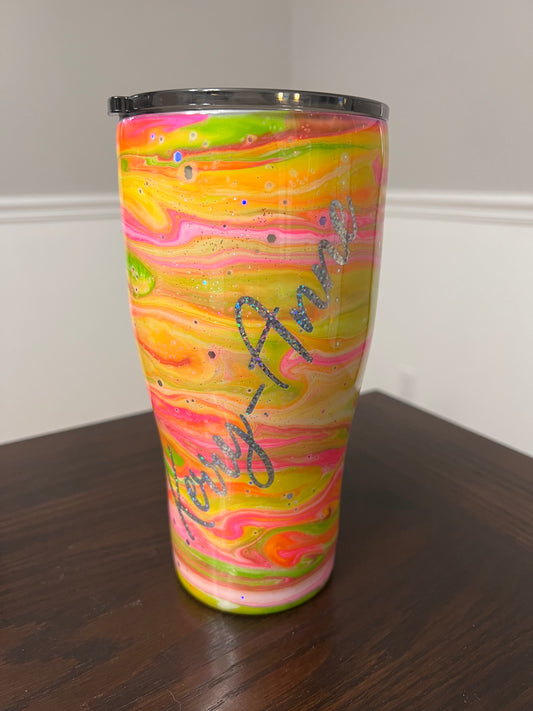 Summer Holiday 30oz Modern Curve Tumbler-Pre Made-RTS