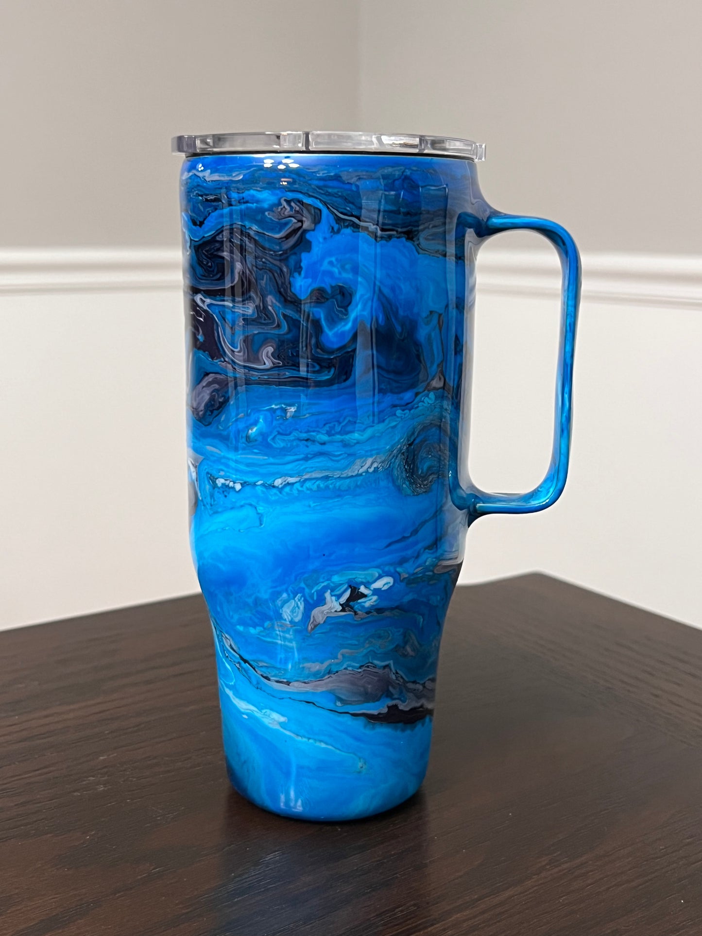 Blue Swirls 24oz Modern Curve Hoggdle Tumbler-Pre Made RTS