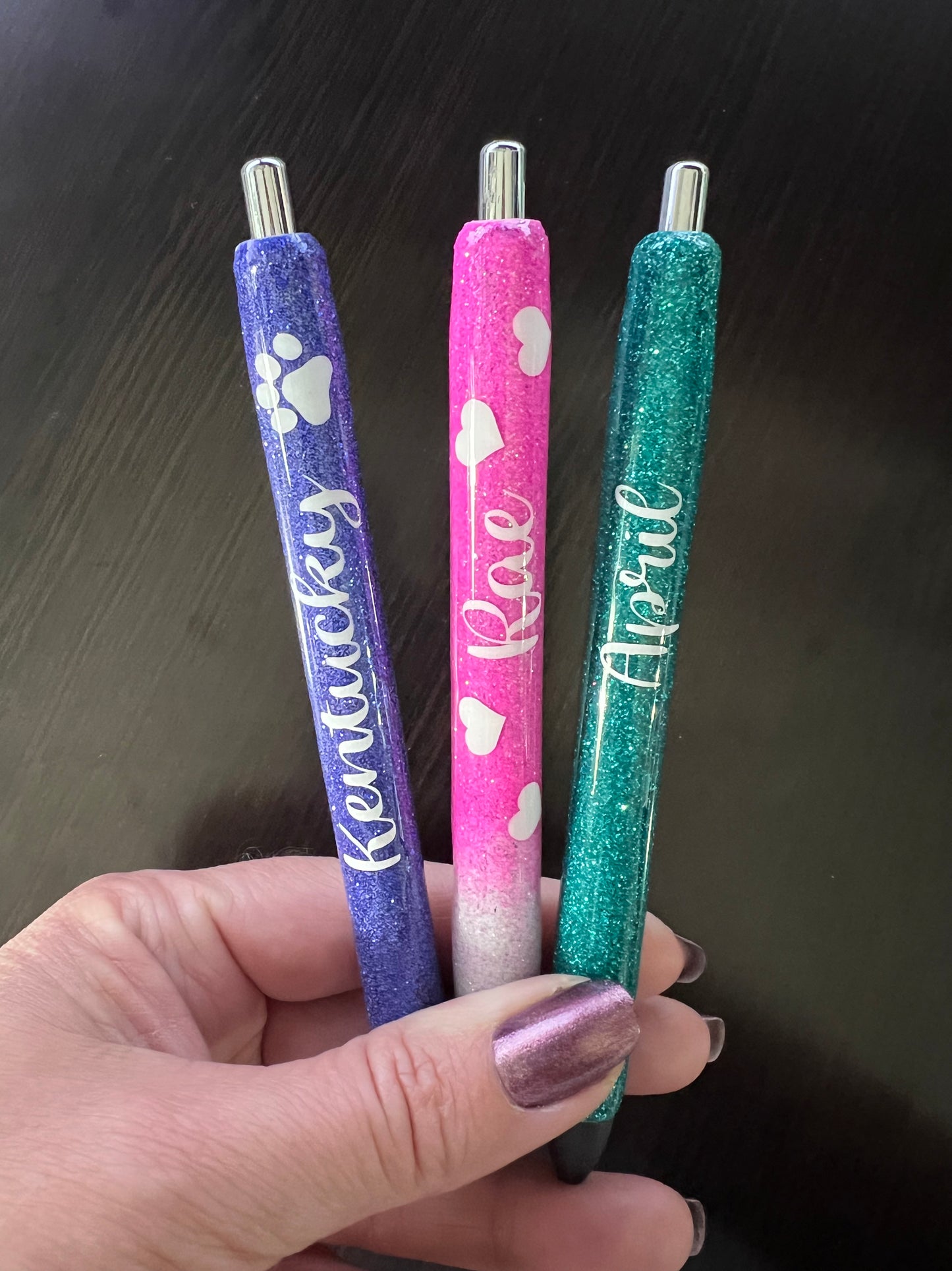 Personalized Glitter Pens