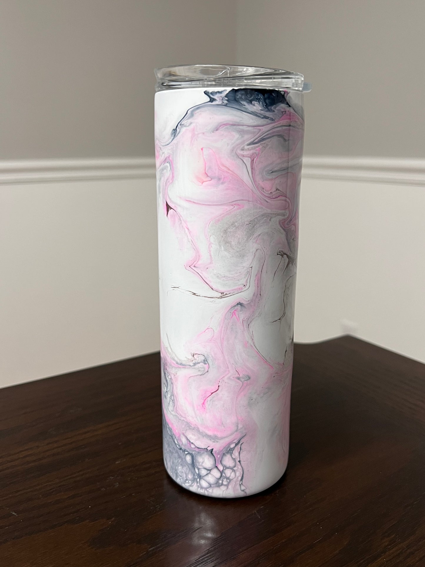Pink Haze Marble 20oz Skinny Tumbler-Pre Made-RTS
