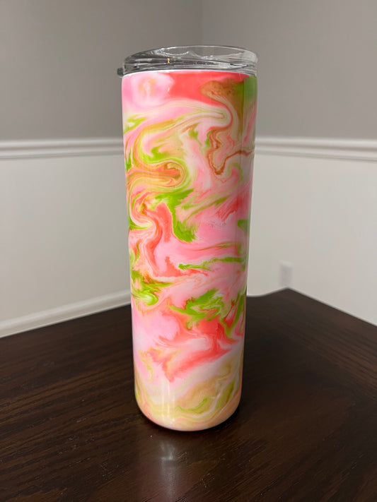 Watermelon Crawl 20oz Skinny Tumbler-Pre Made-RTS