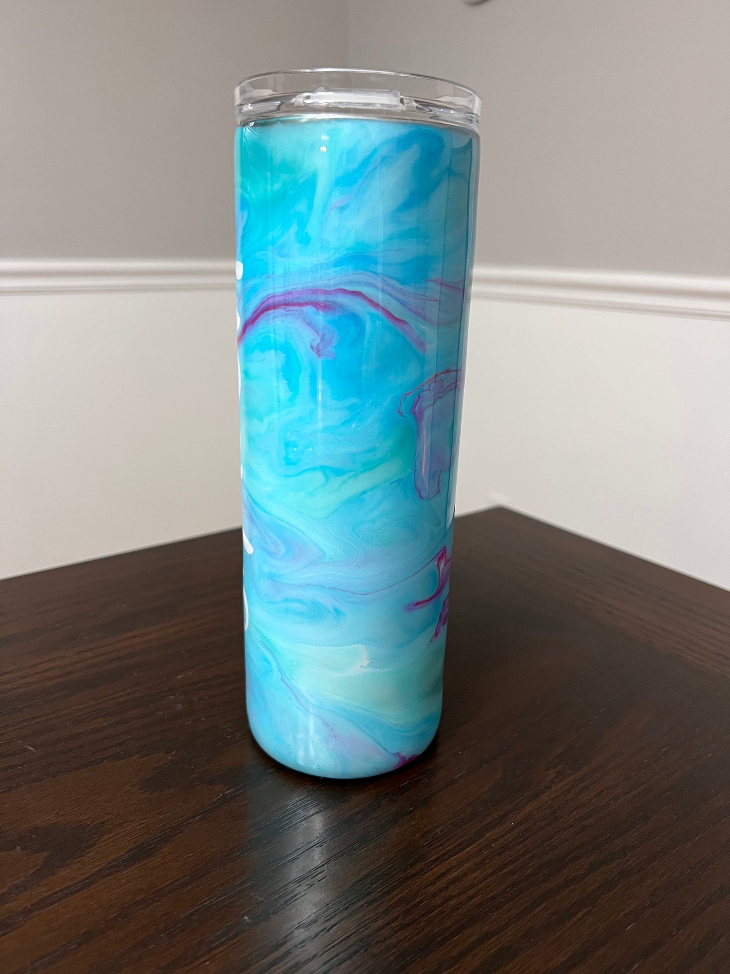 Peace Love Happiness 20oz Skinny Tumbler-Pre Made-RTS