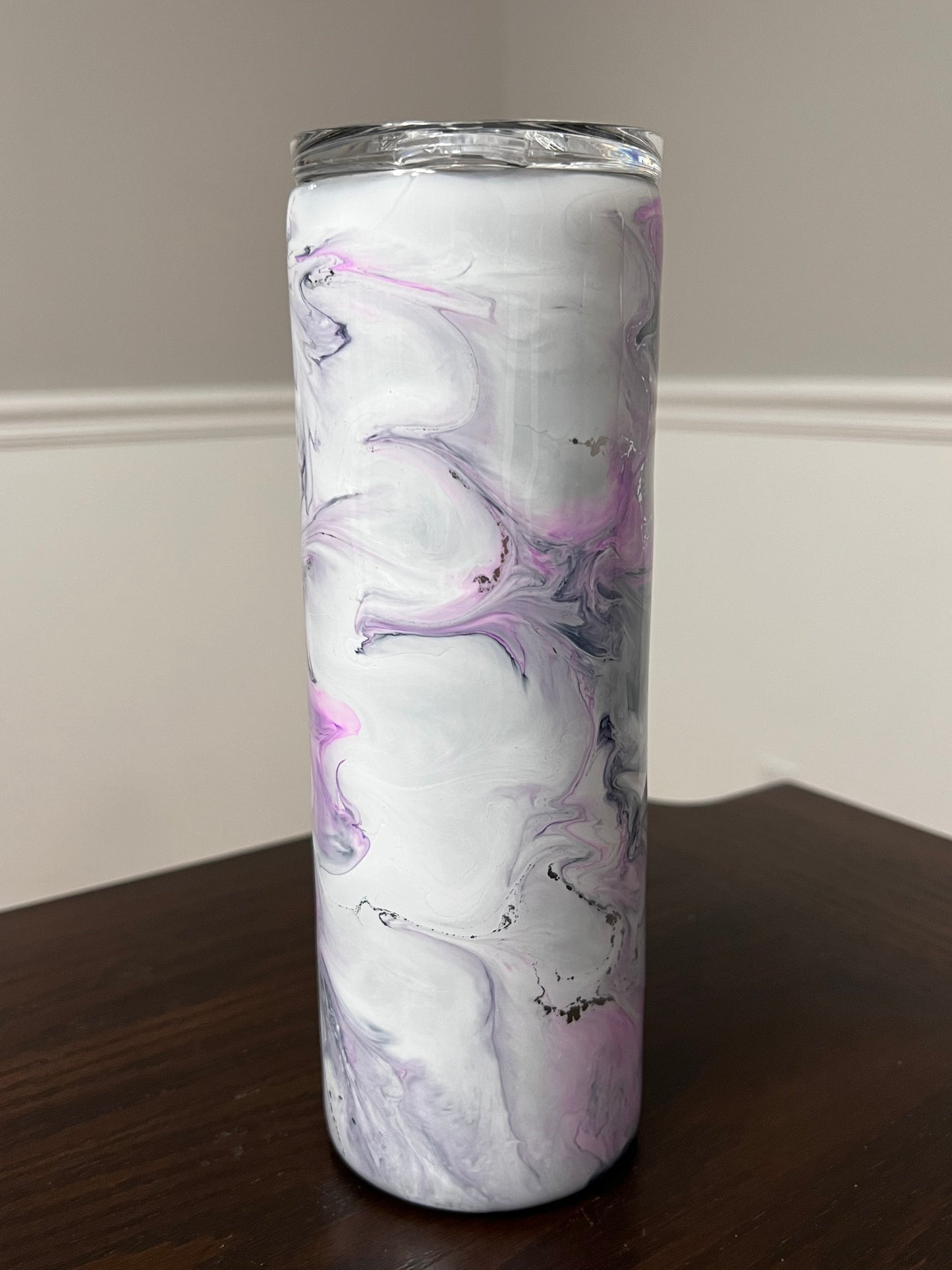 Purple Marble 20oz Skinny Tumbler-Pre Made-RTS