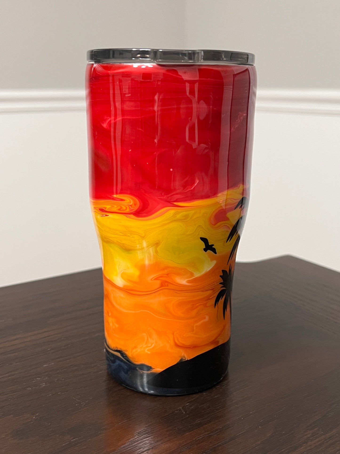 Sunset Palms 20oz Modern Curve Tumbler-Pre Made-RTS