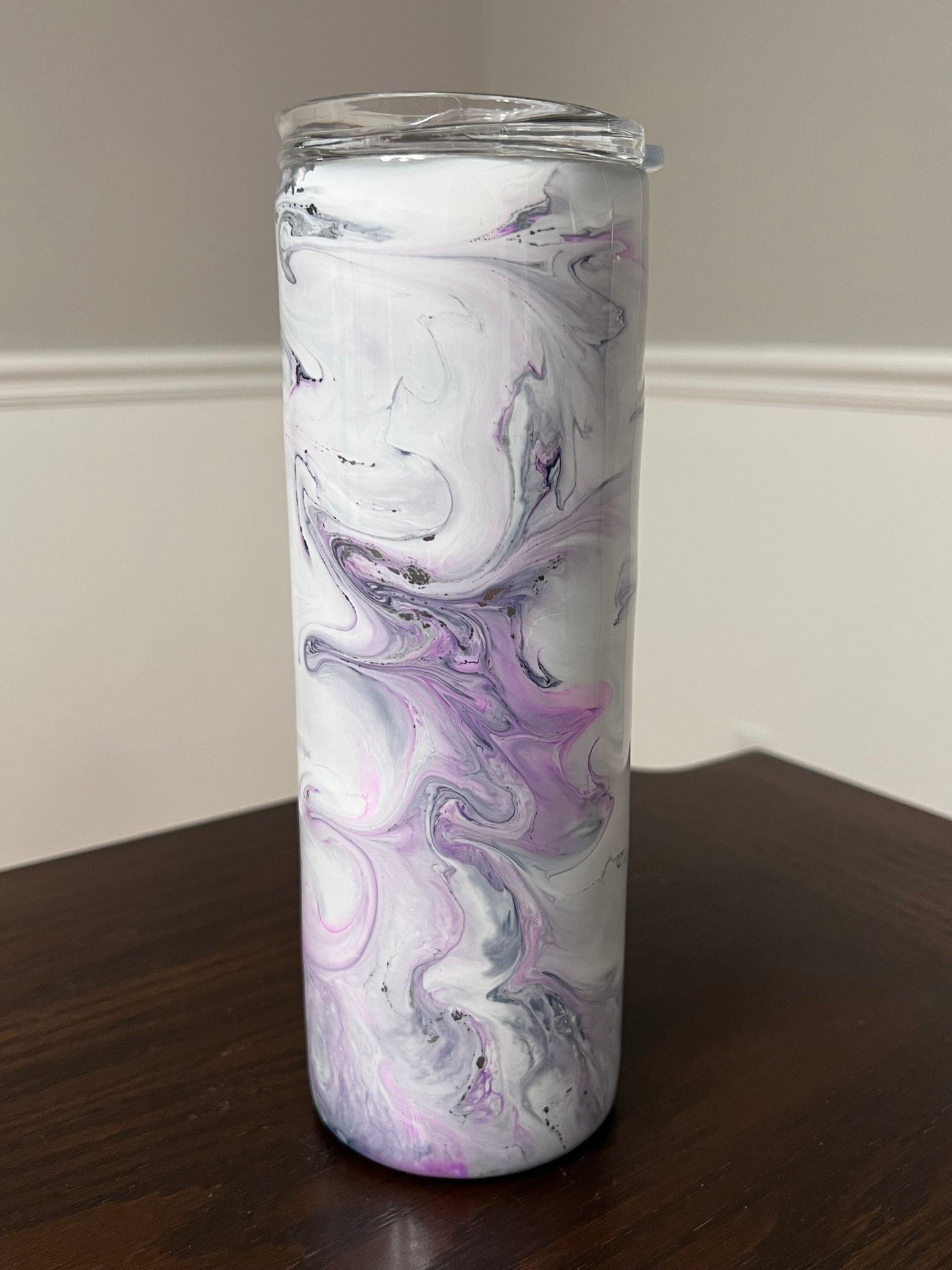 Purple Marble 20oz Skinny Tumbler-Pre Made-RTS