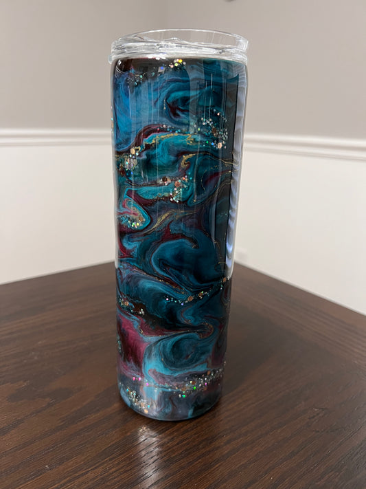 Southern Glam 20oz Skinny Tumbler-Pre Made-RTS
